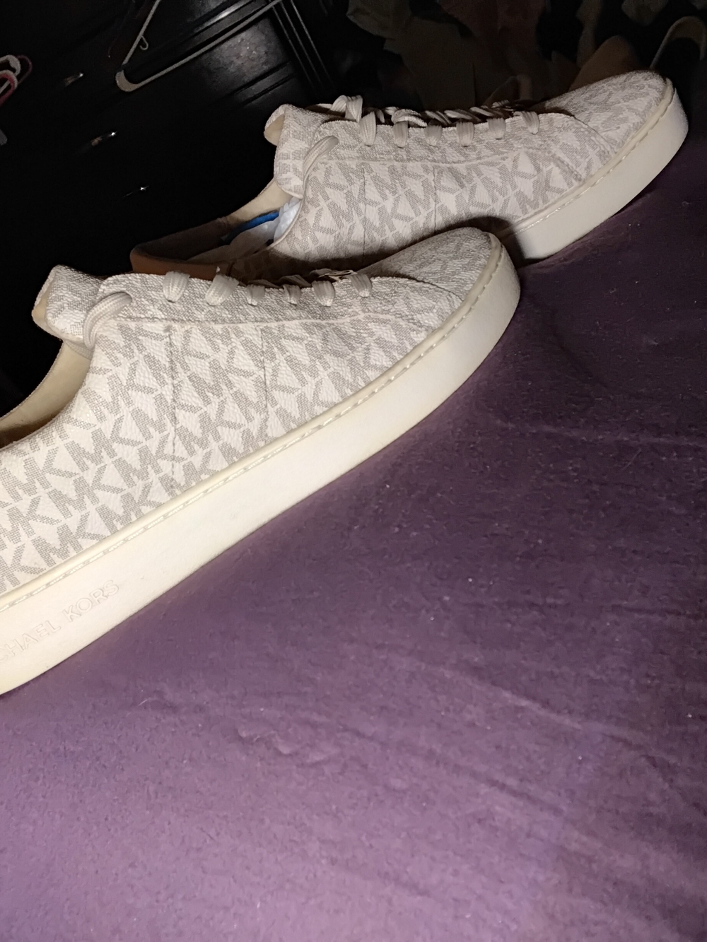 Michael Kors Women’s White Logo Low-Top Sneakers